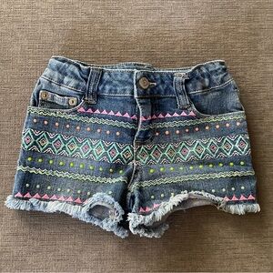 Cat & Jack Blue and Pink Bohemian Pattern Shorts – Size XS (4/5)